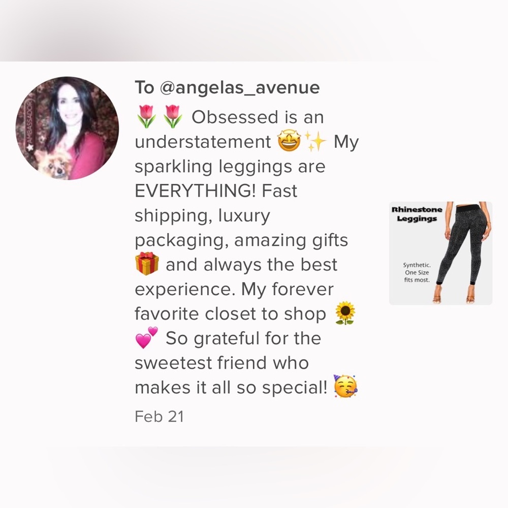 Sparkling Black Rhinestone Leggings - Picture 10 of 12